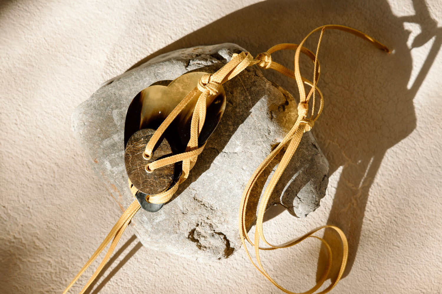 Ochre Dappled Horn Necklace