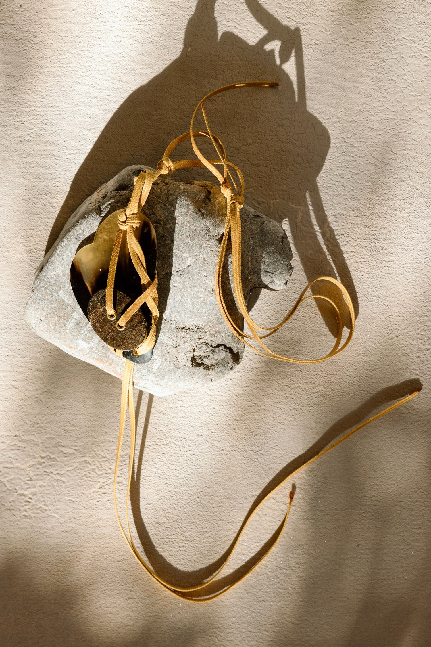 Ochre Dappled Horn Necklace