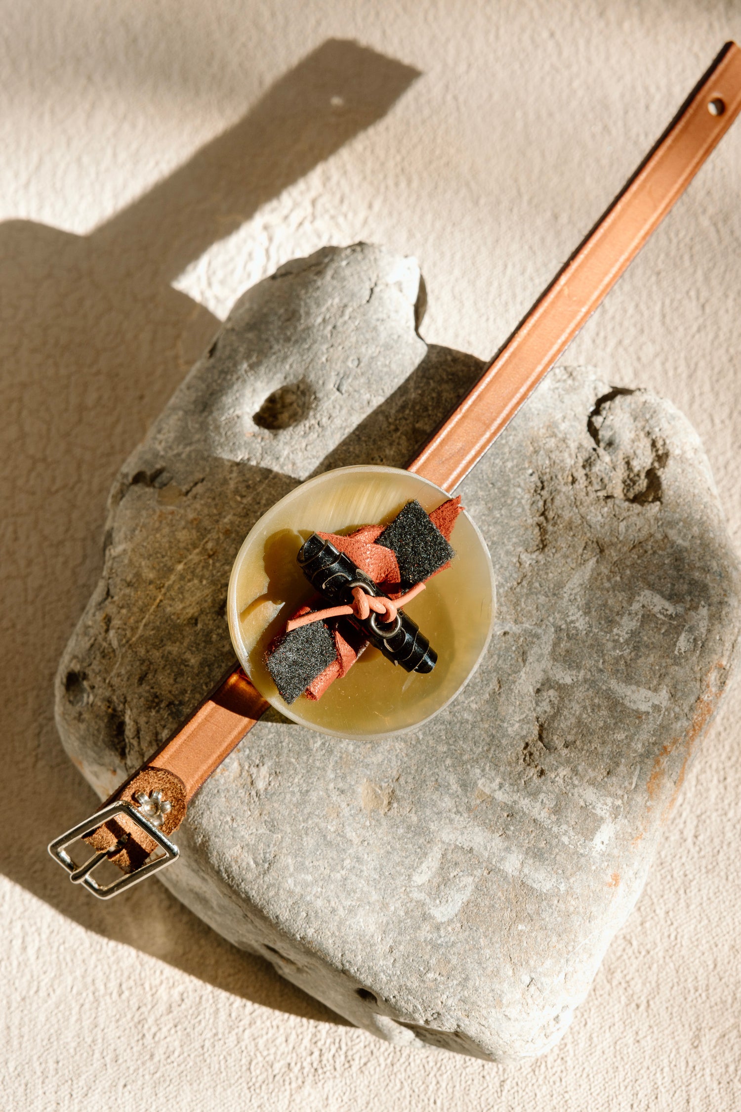 Leather and Horn Bracelet