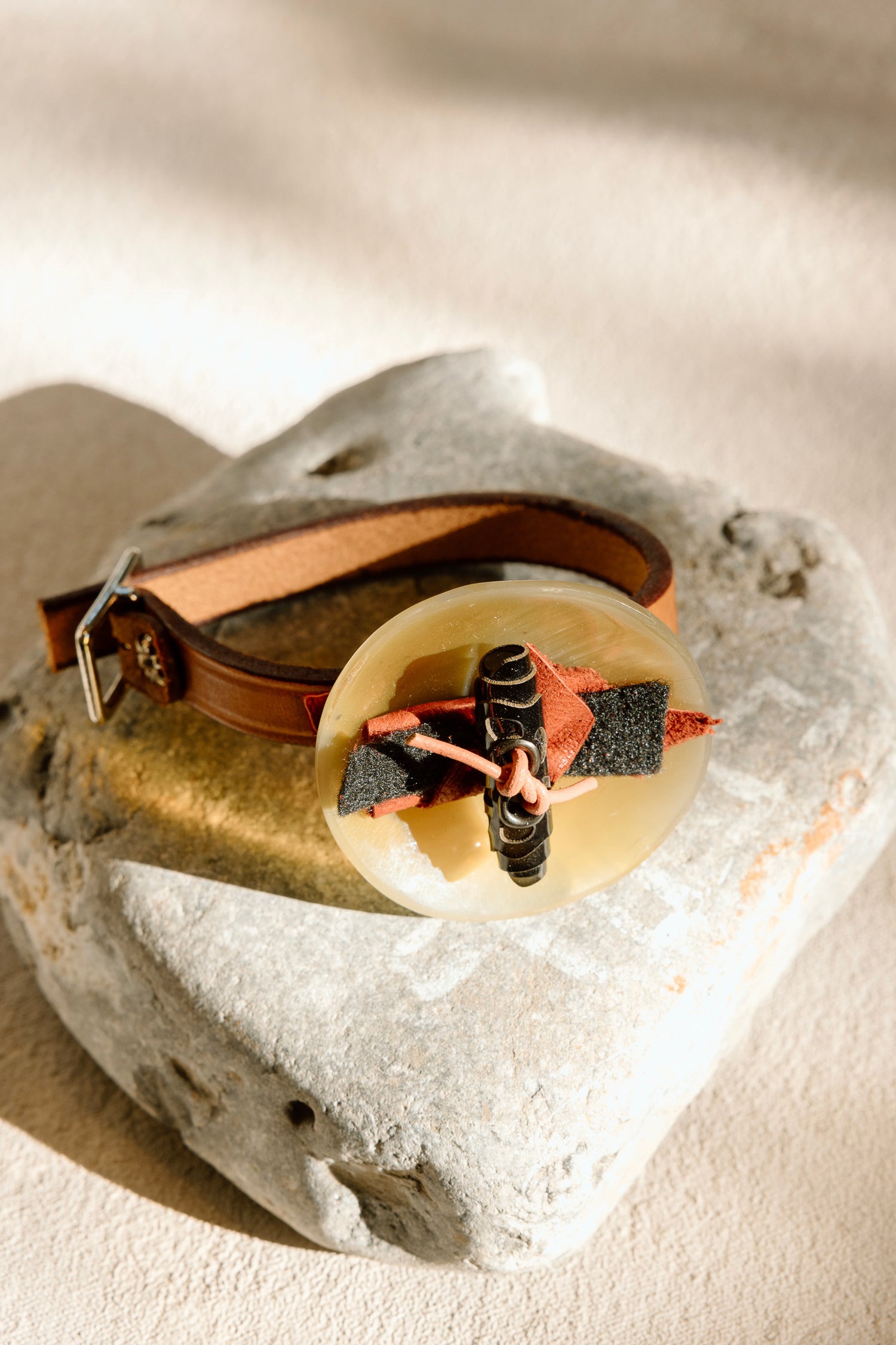 Leather and Horn Bracelet