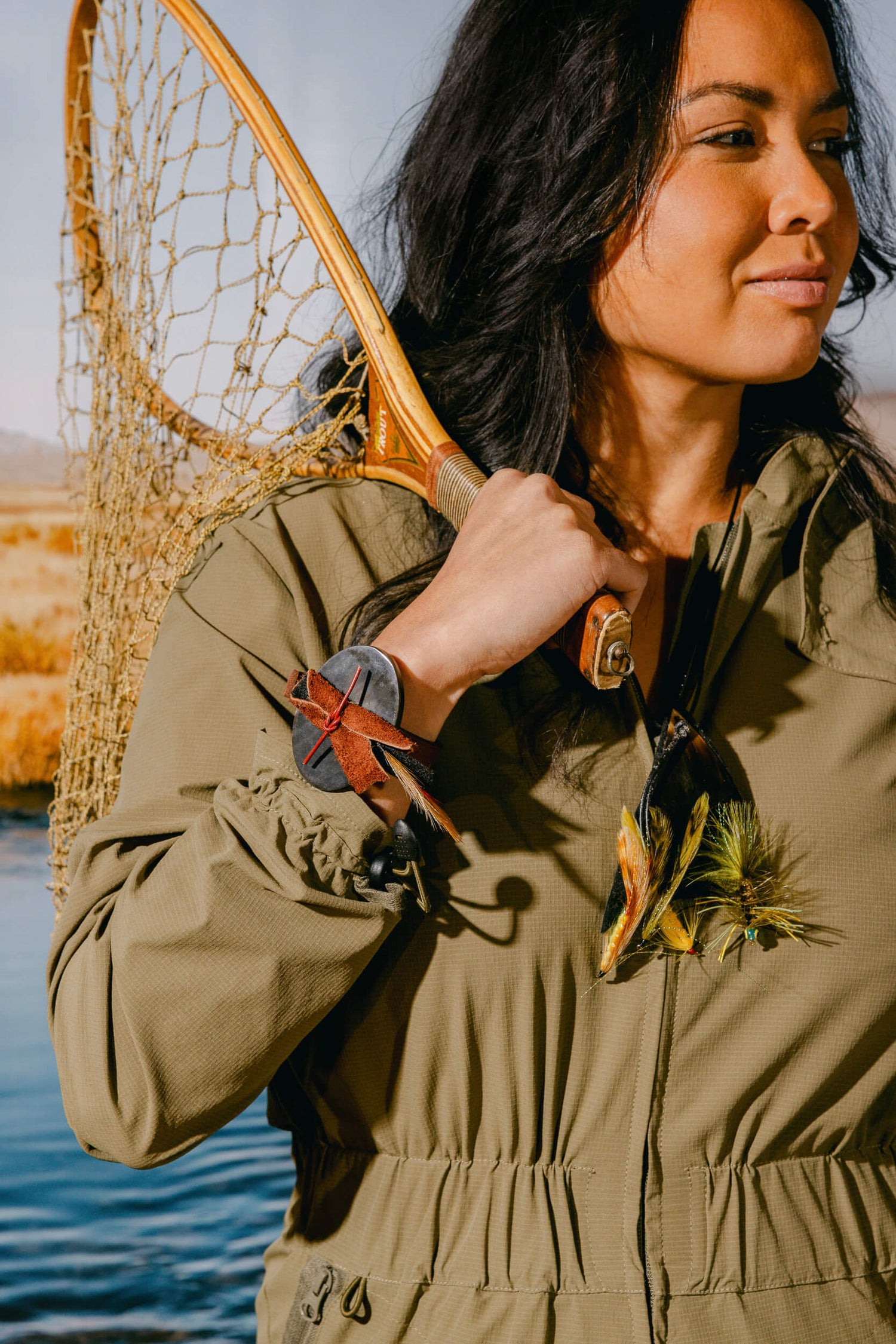 Leather & Horn Fly Bracelet