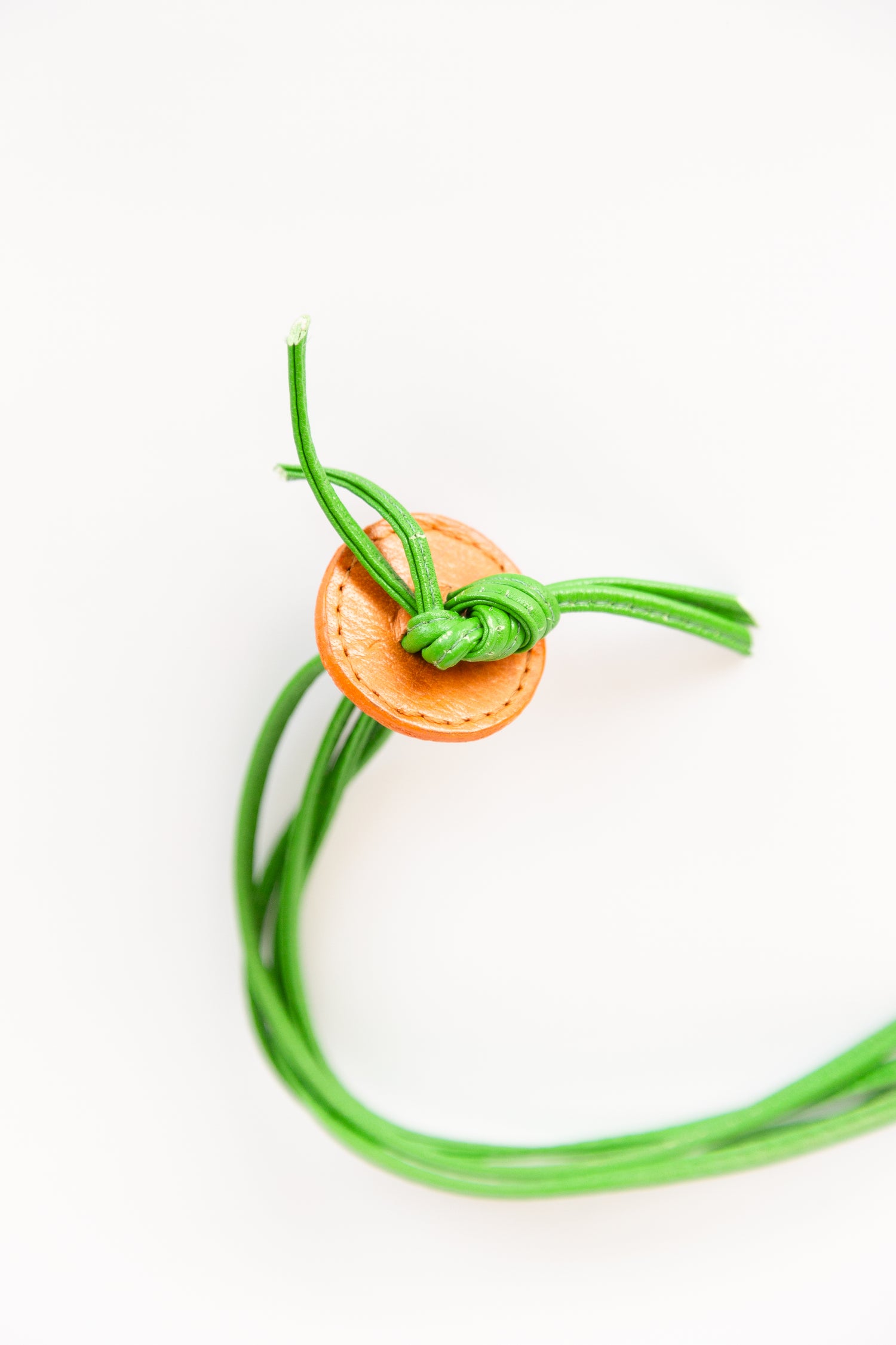 Green Leather Whistle Necklace