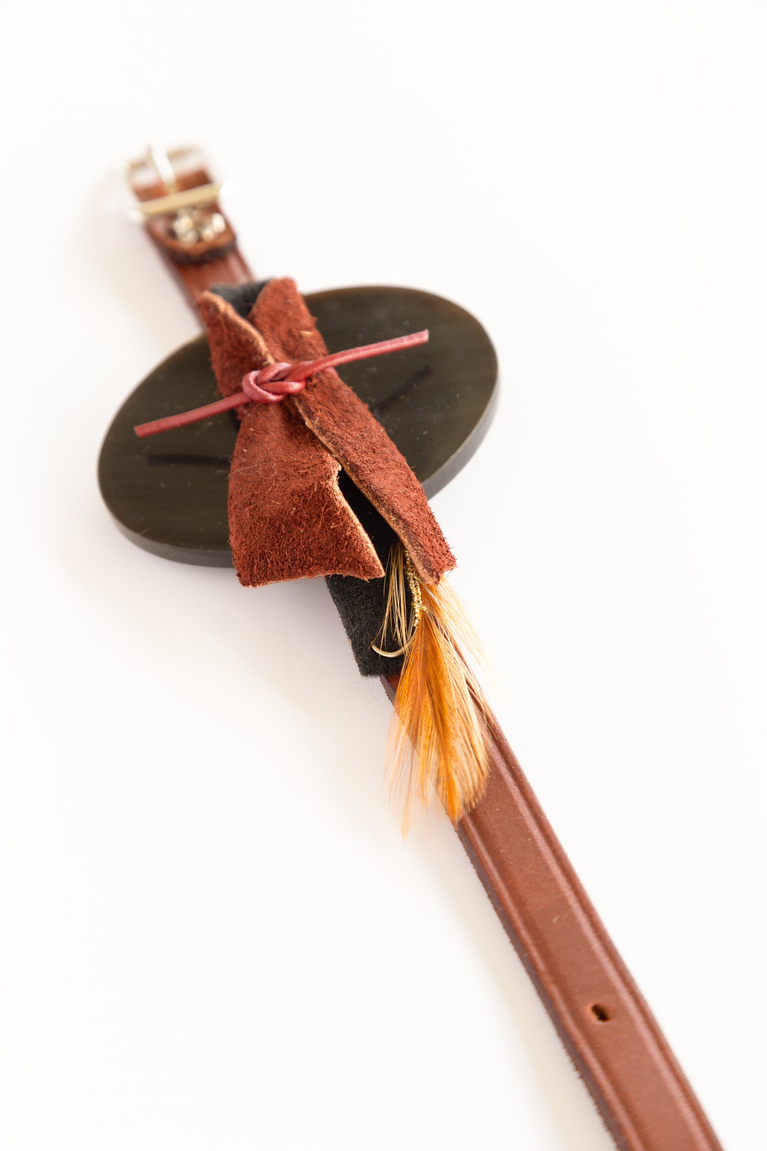 Leather & Horn Fly Bracelet